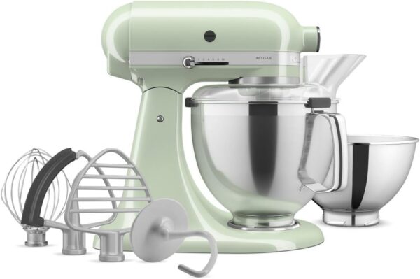 KitchenAid Artisan Series Tilt-Head Stand Mixer - Pistachio (KSM195PSPT) with Premium Accessory Pack